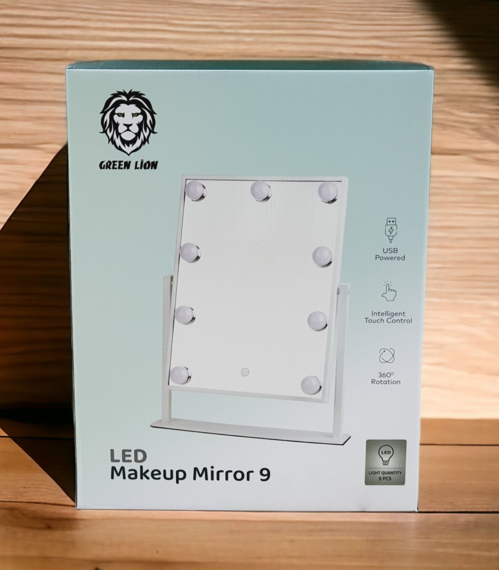 GREEN LION BRIGHTENING 9 LED MAKEUP MIRROR WHITE GNBR9LEDMIRWH - Image 2