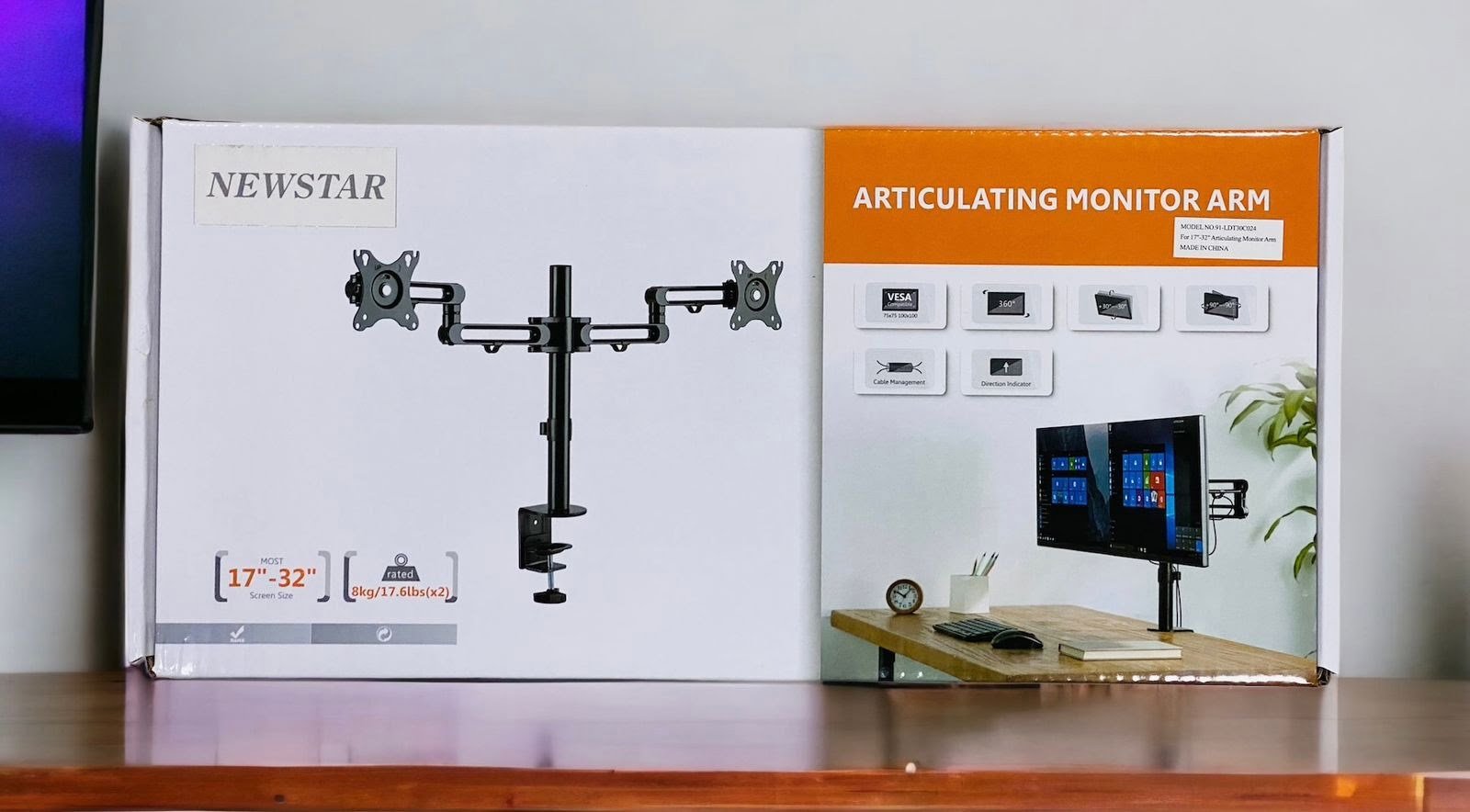 NEWSTAR DUAL MONITOR ARM/STAND LDT30C024 - Image 2