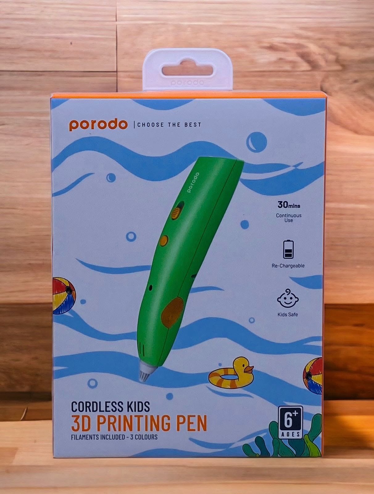 PORODO CORDLESS KIDS 3D PRINTING PEN GREEN PD-3DPPN-GN