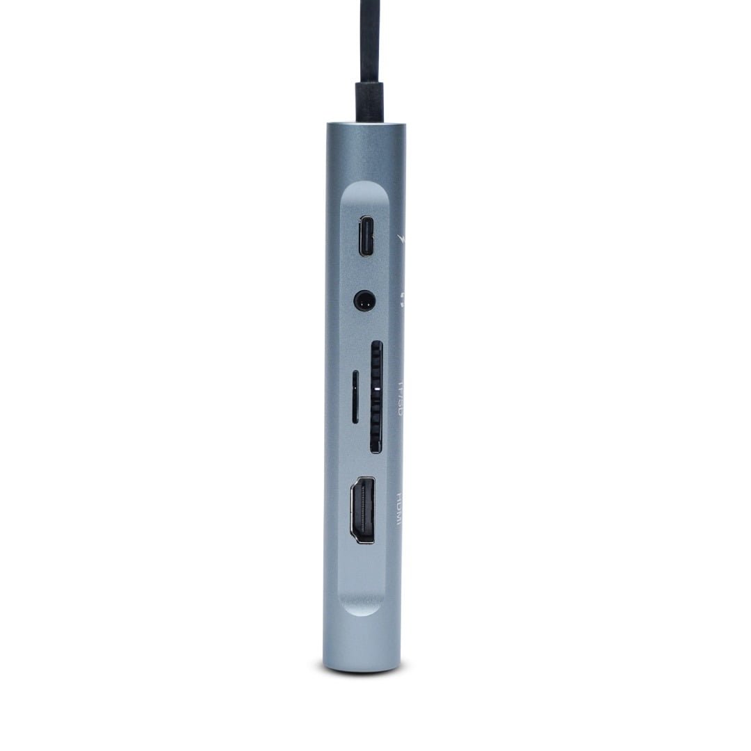 BLUPEBBLE C11 MULTIPORT ALUMINUM 11 IN 1 HUB GRAY BP-C11MULTIHUB11IN1-GY - Image 7