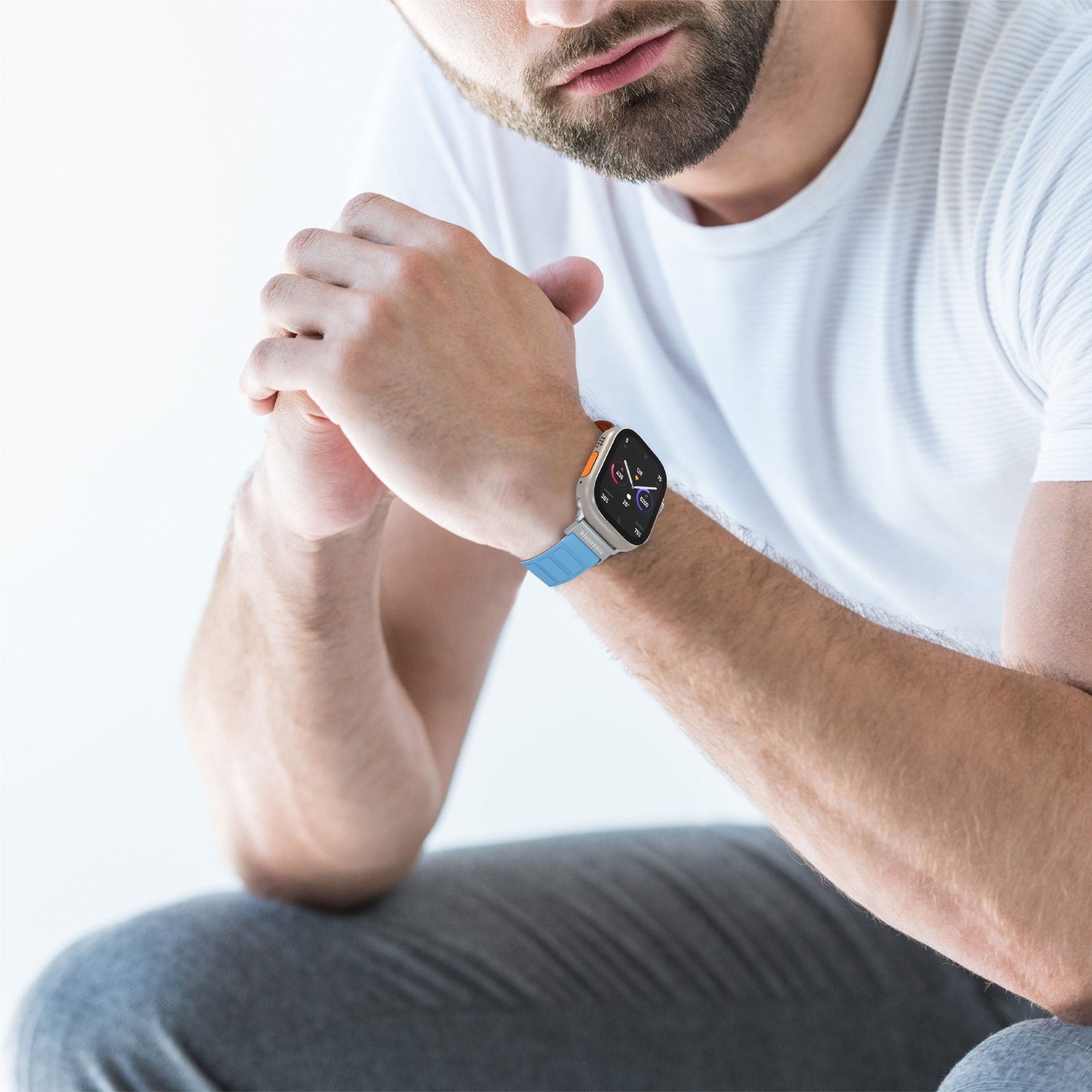BLUPEBBLE HOCHFEILER SILICONE REVERSIBLE MAGNETIC STRAP 49/45/44/42MM BLUE/BROWN BP-HOCHFEI49-BLBR - Image 4