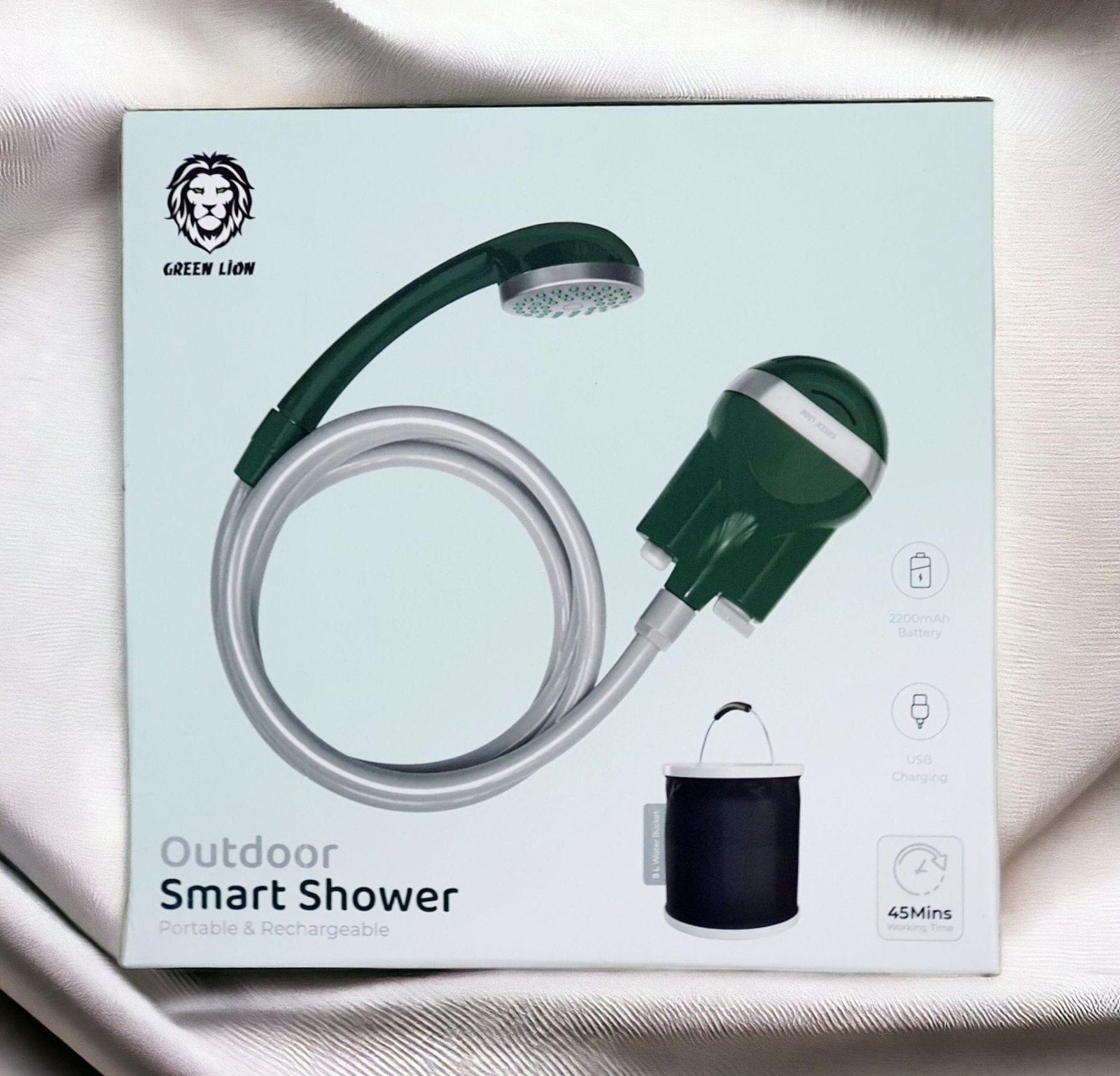 GREEN LION OUTDOOR SMART SHOWER PORTABLE AND RECHARGABLE GREEN GNOTDSHWGN - Image 2