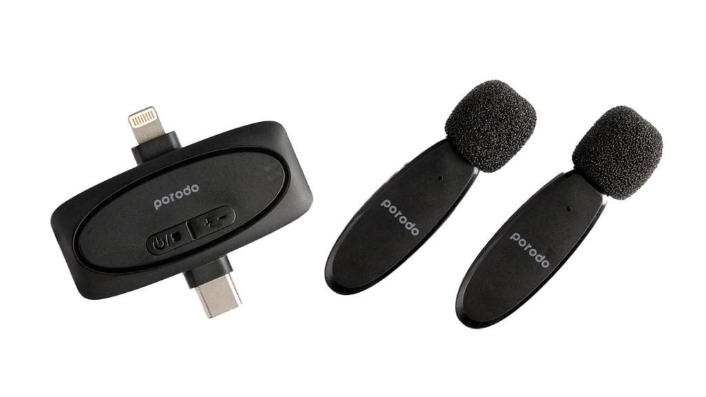 PORODO LAVALIER MICROPHONE DUAL MIC BLACK PD-2MLAV-BK - Image 3