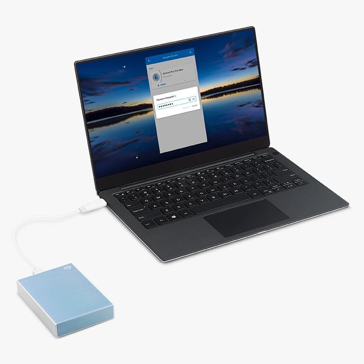 SEAGATE 1TB/2TB EXTERNAL ONE TOUCH PORTABLE HDD BLUE - Image 2
