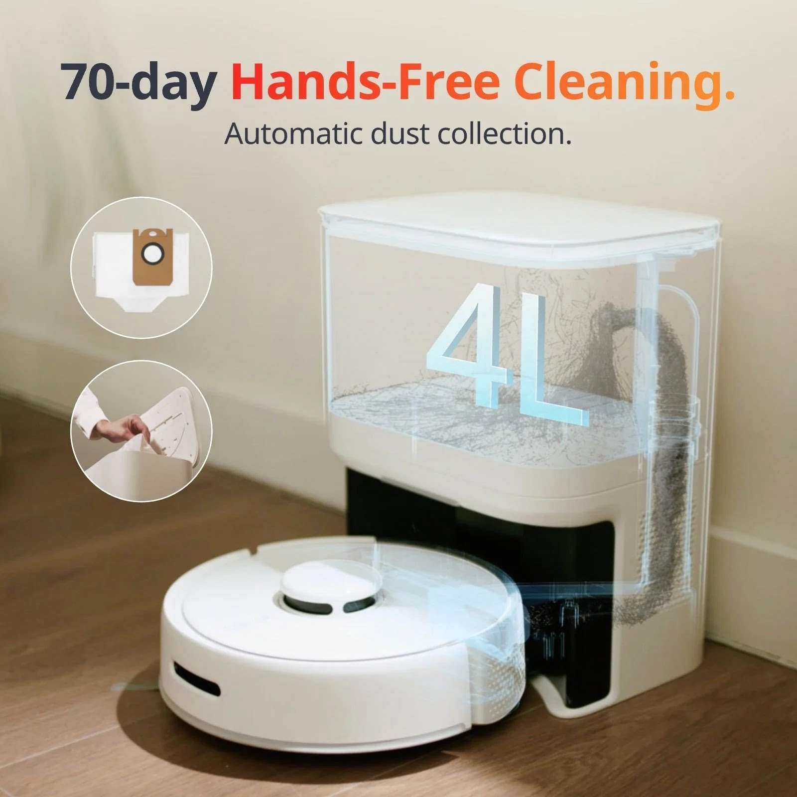 SWITCHBOT K10 PLUS MINI VACUUM CLEANER WITH VACUUM AND MOP FUNCTION W3011020 - Image 2