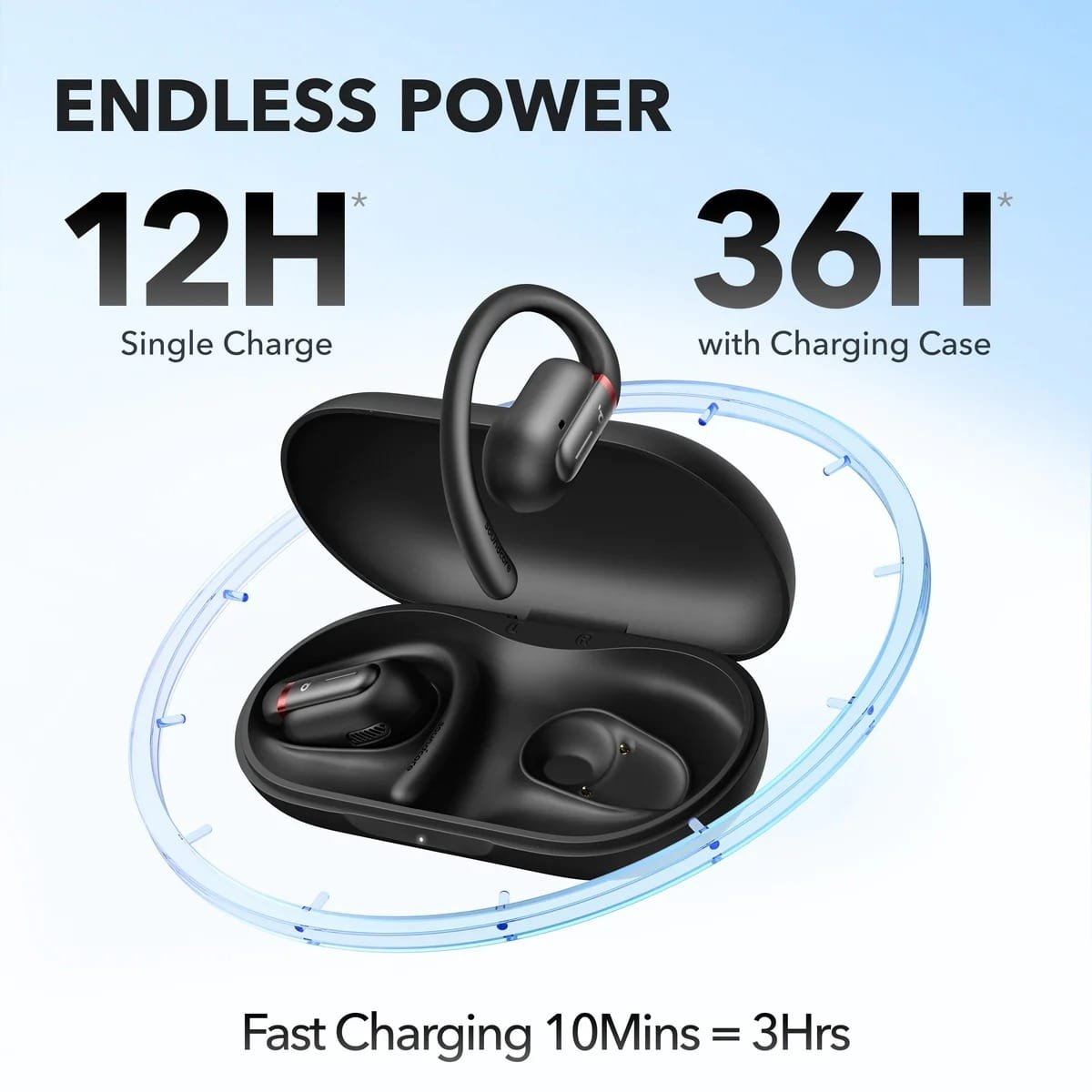 ANKER SOUNDCORE V30I OPEN EAR TRUE WIRELESS EARBUDS BLACK A3873H11 - Image 4