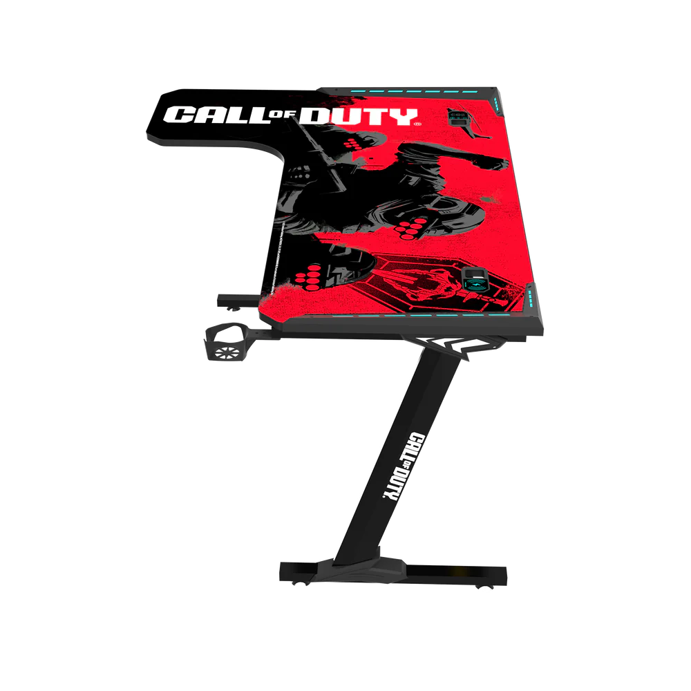 GameOn Phantom XL L-Shaped RGB Flowing Light Gaming Desk (Black/Red, COD-PHANTOMXL-L-01) - Stylish and Spacious Gaming Setup - Image 13