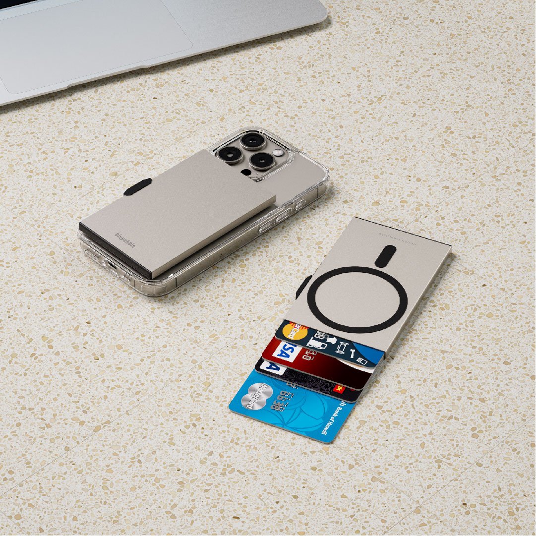 Bluepebble 3-Card Magnetic Holder with RFID Protection - Sleek and Secure BP-3CARRDMAG - Image 2