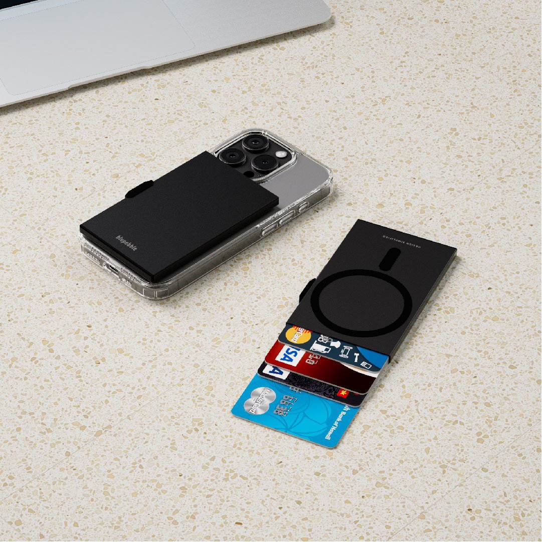 Bluepebble 3-Card Magnetic Holder with RFID Protection - Sleek and Secure BP-3CARRDMAG - Image 11