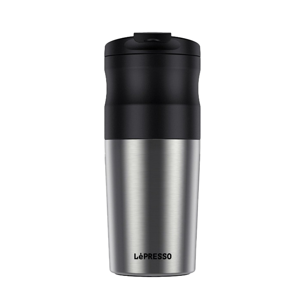 LEPRESSO PORTABLE MUG BURR GRINDER COFFEE MAKER 400ML SLIVER LPCMGSM