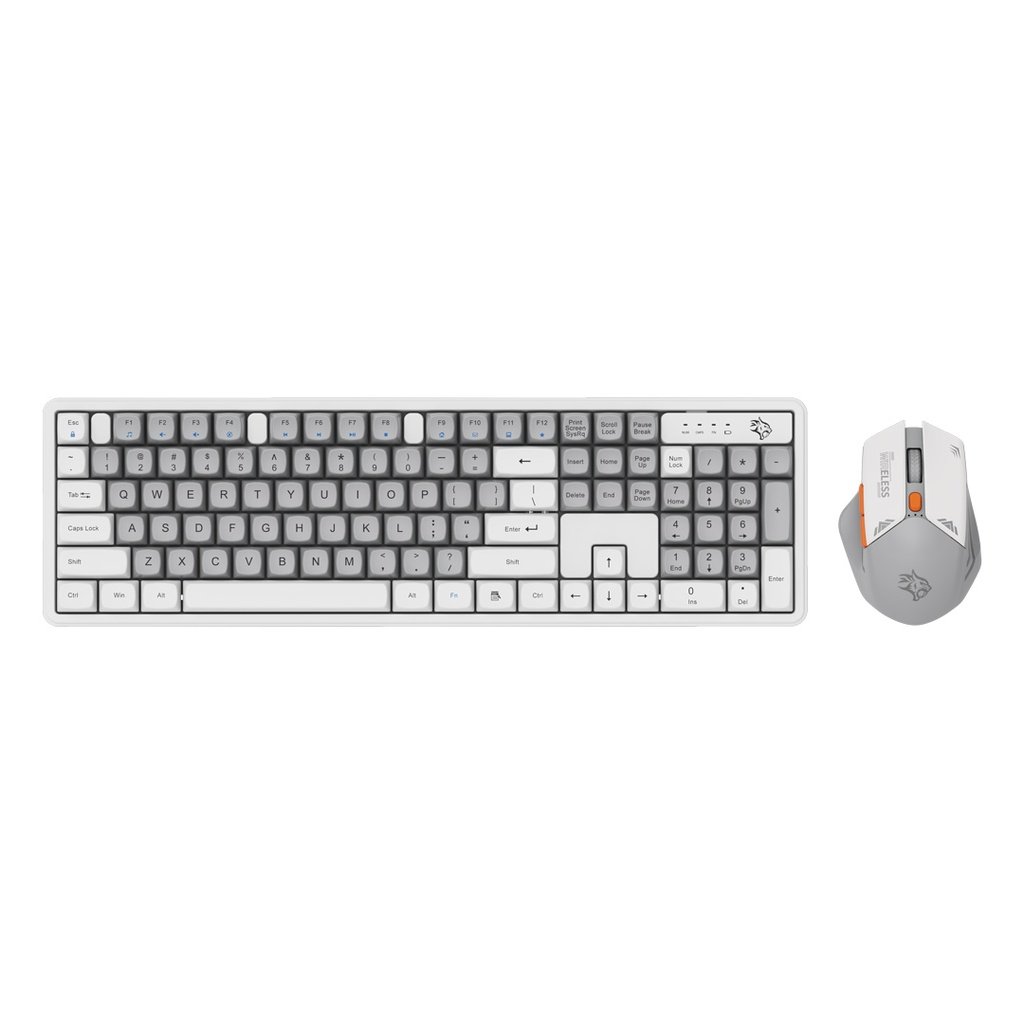 PORODO GAMING DESIGN WIRELESS ARABIC KEYBPARD MOUSE SET GRAY PDX225-WHB