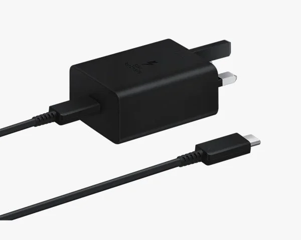 SAMSUNG POWER ADAPTER 45W PD WITH USB C PORT USB C CABLE BLACK T4510XBEGAE
