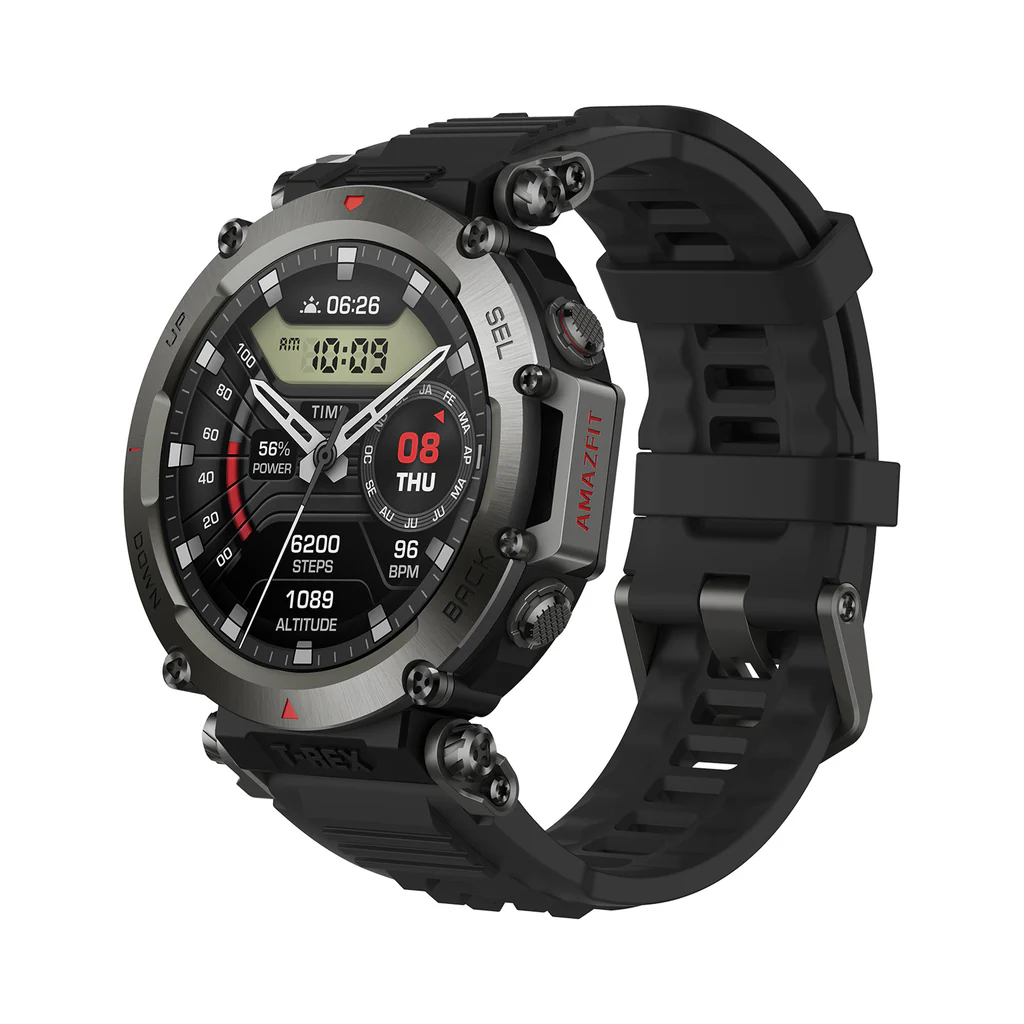 The Amazfit T-Rex Ultra Smart Watch A2142 is the ultimate companion for adventurers and outdoor enthusiasts