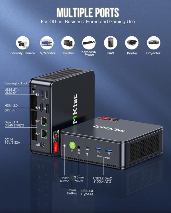 GMKtec Mini PC AMD 7735HS with 32GB RAM, 1TB SSD, and Windows 11 Pro – NUCBox-K5 - Image 7