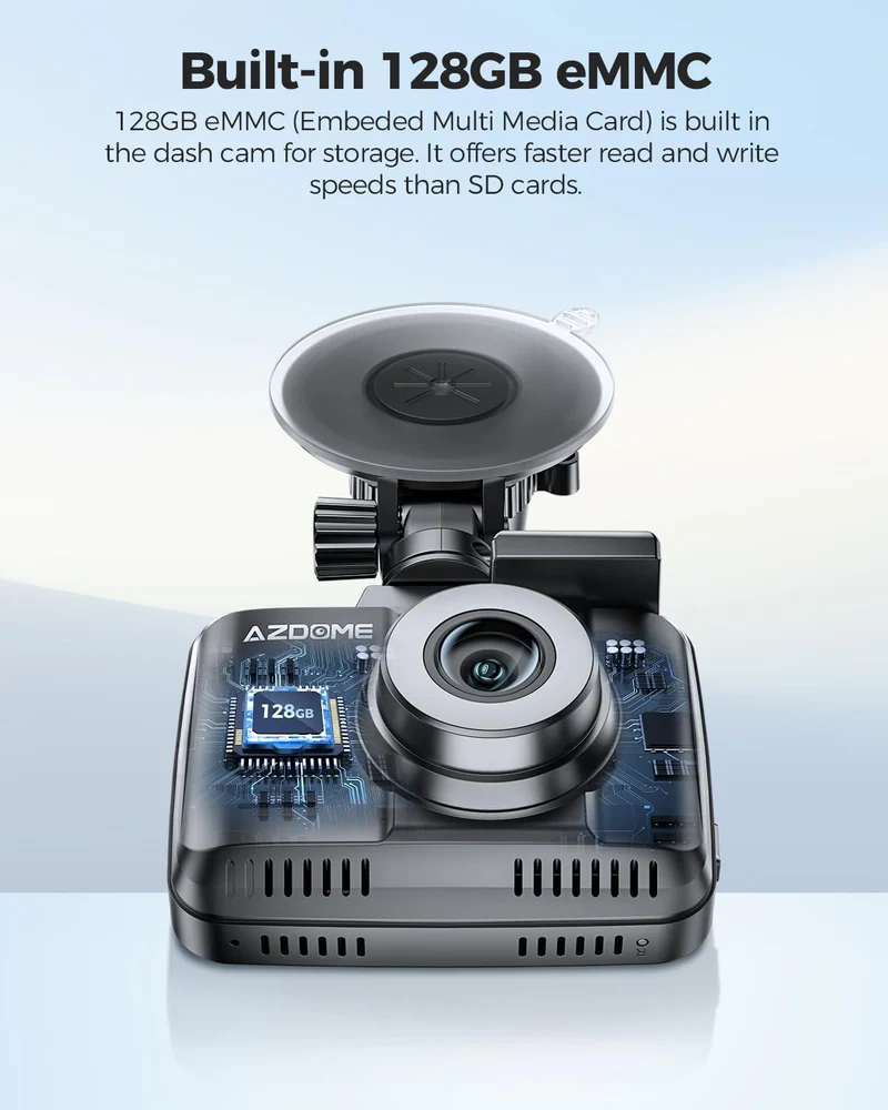 AZDOME Front and Rear Dash Camera Kit with 4K, Super Night Vision, 128GB eMMC - GS63 Pro - Image 6